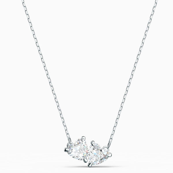Attract Soul Necklace, White, Rhodium Plated